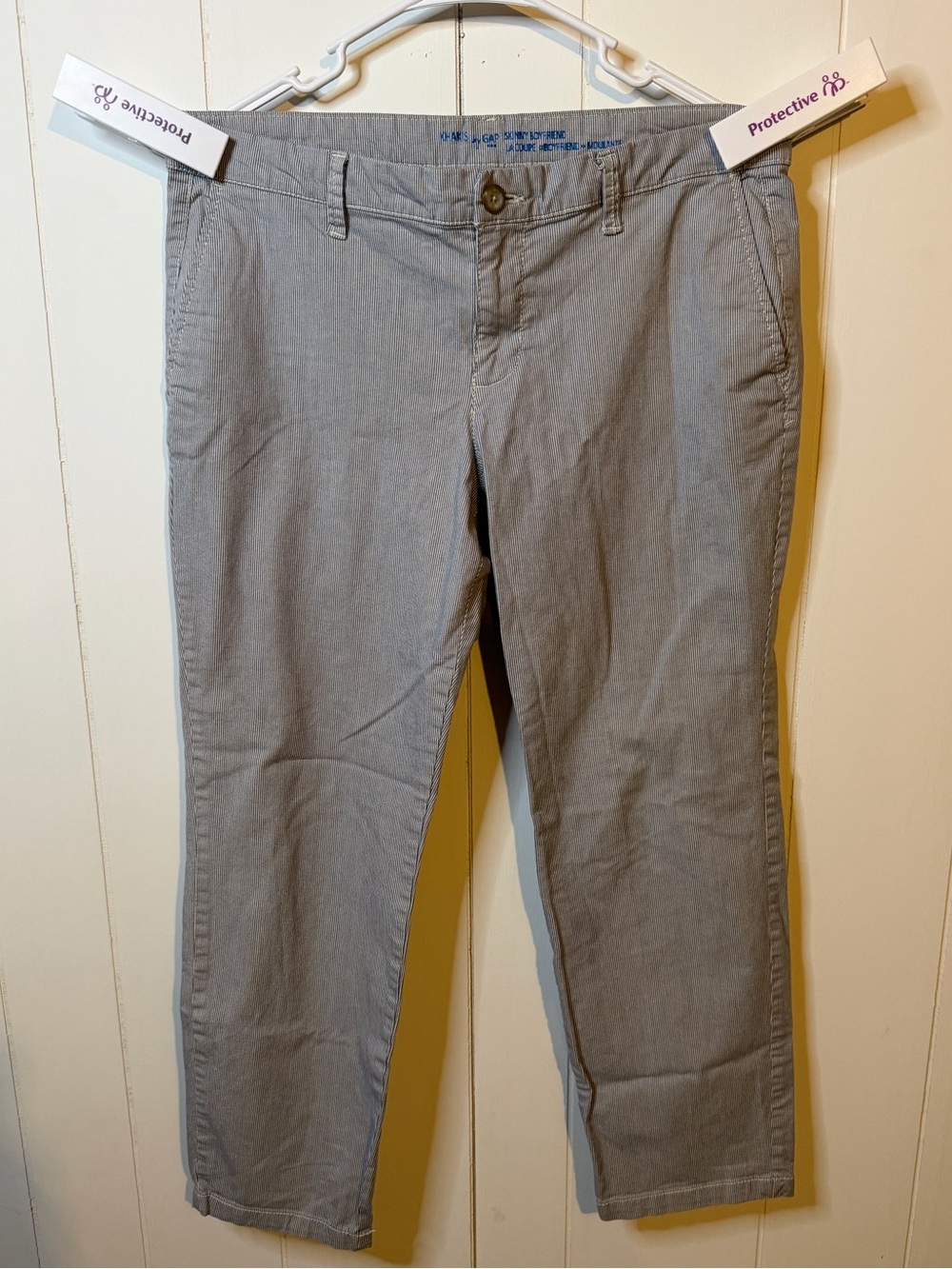 GAP Khakis Blue-White Striped Casual Pants